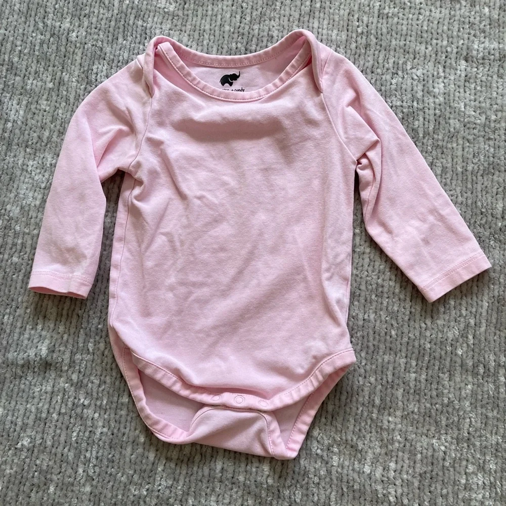 Monica + Andy Baby Bodysuit Set Macaron Print‎ Pink 3-6 Months